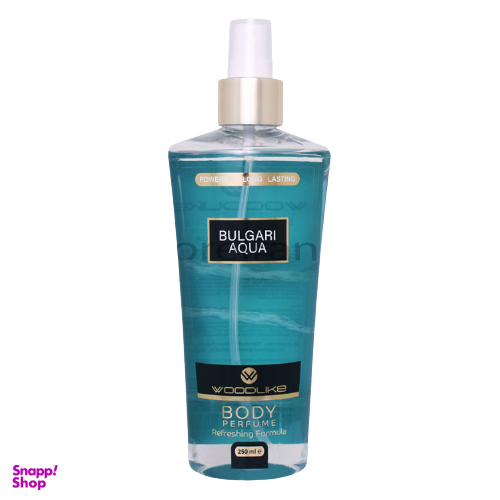 بادی اسپلش مردانه وود لایک (Woodlike) مدل bvlgari aqua حجم 250 میلی لیتر