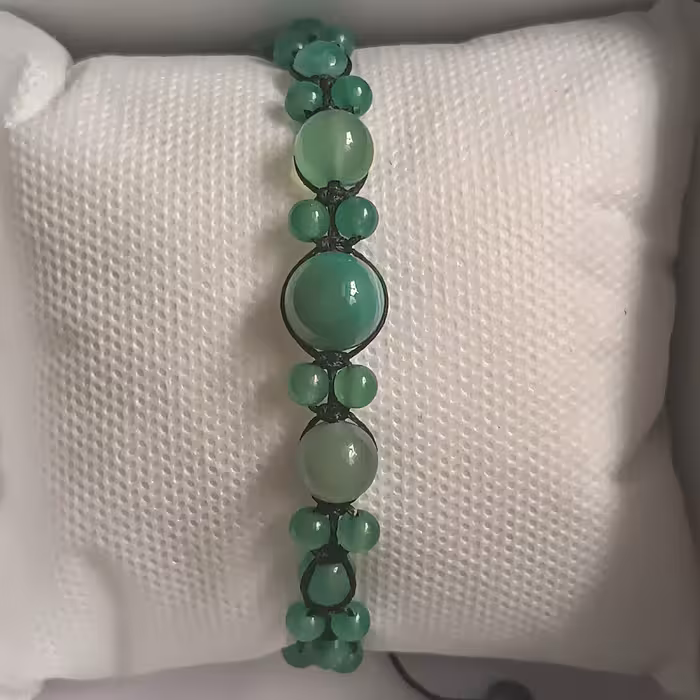 دستبند عقیق سبزوجید