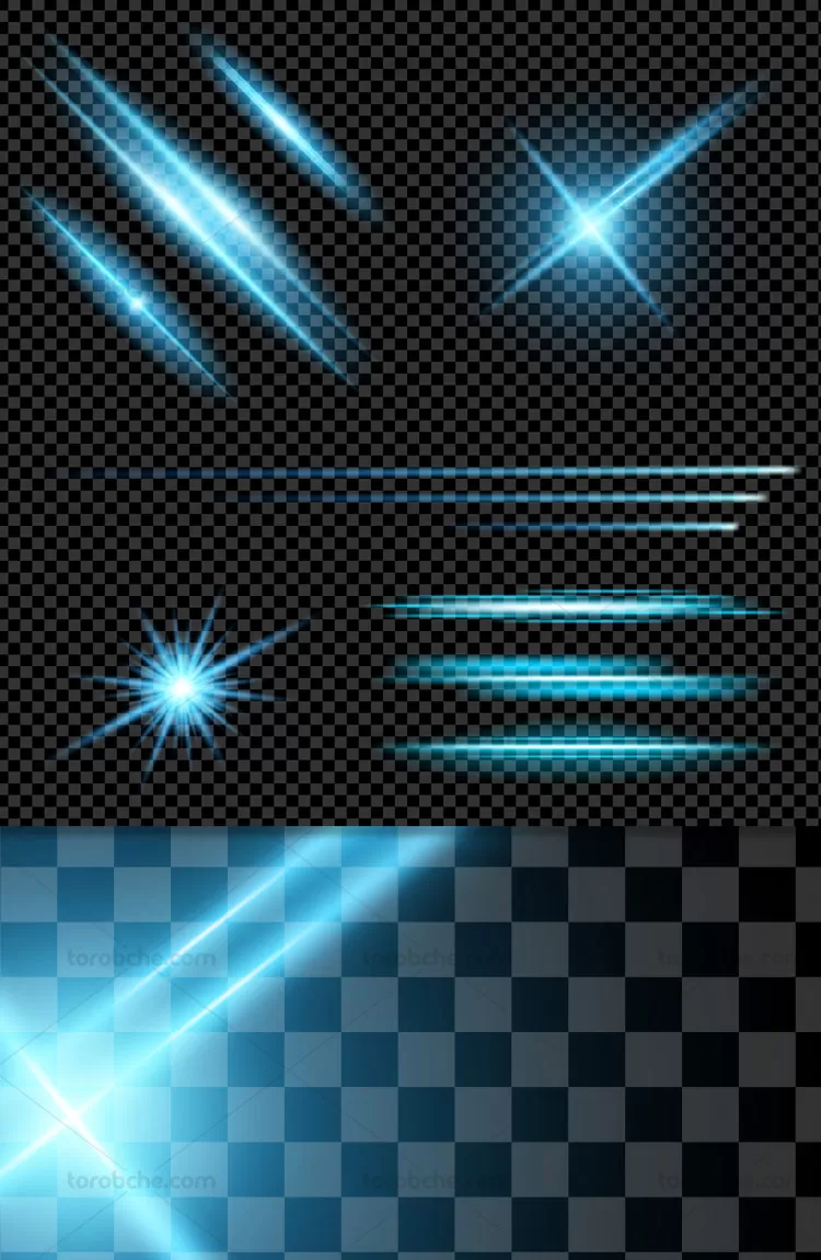 وکتور افکت حاله نور آبی رنگ | گرافیک با طعم تربچه