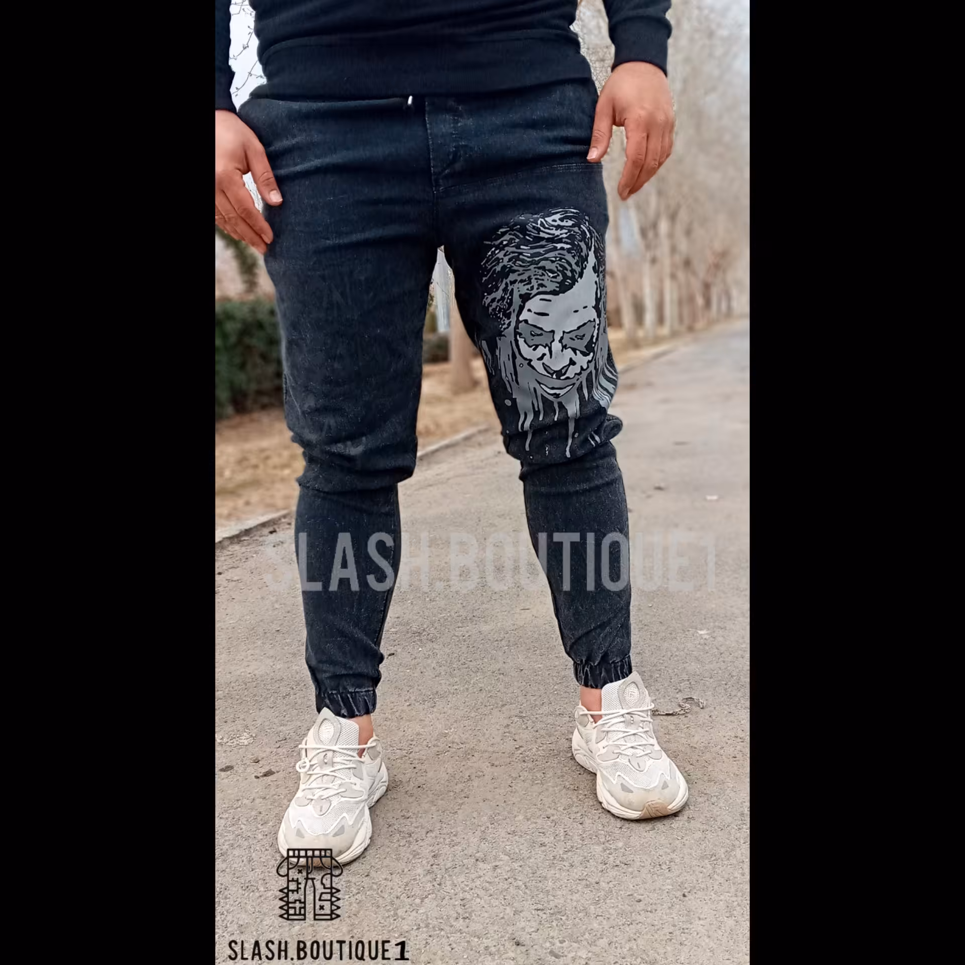 شلوار اسلش مردانه پسرانه پارچه نیل درجه1 چاپ بدون ریزش تمام کشی دارای سایزبندی