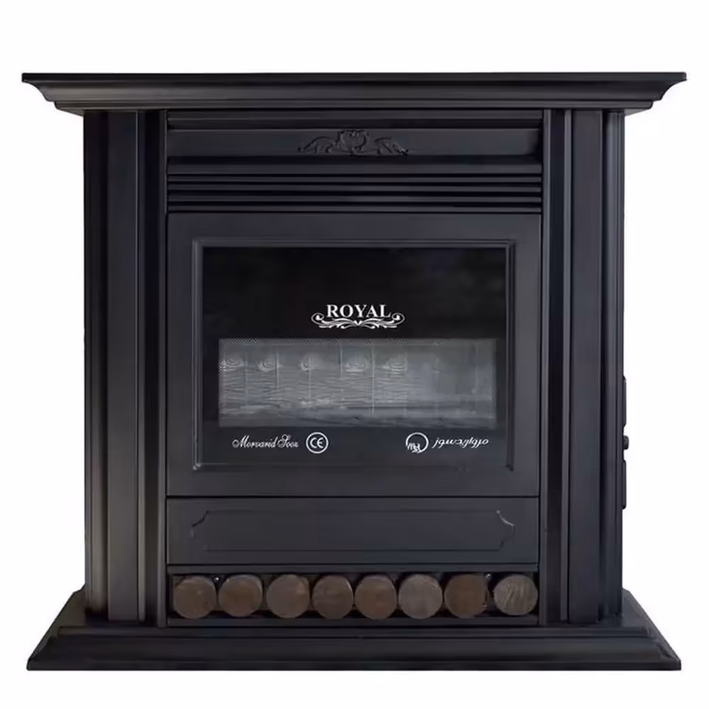 بخاری گازی مروارید سوز طرح شومینه مدل رویال 25000