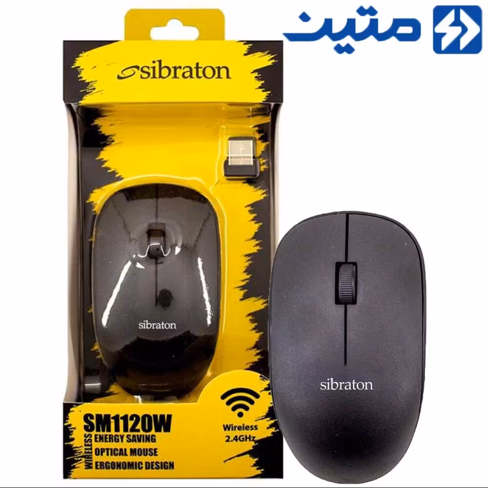 ماوس وایرلس SM1120W مشکی Sibraton