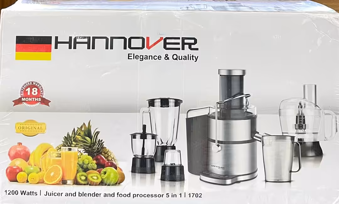 آب میوه گیری هانوور مدل 1702 پنج کاره 1200 وات