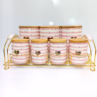 پاسماوری 7 پارچه چینی درب بامبو