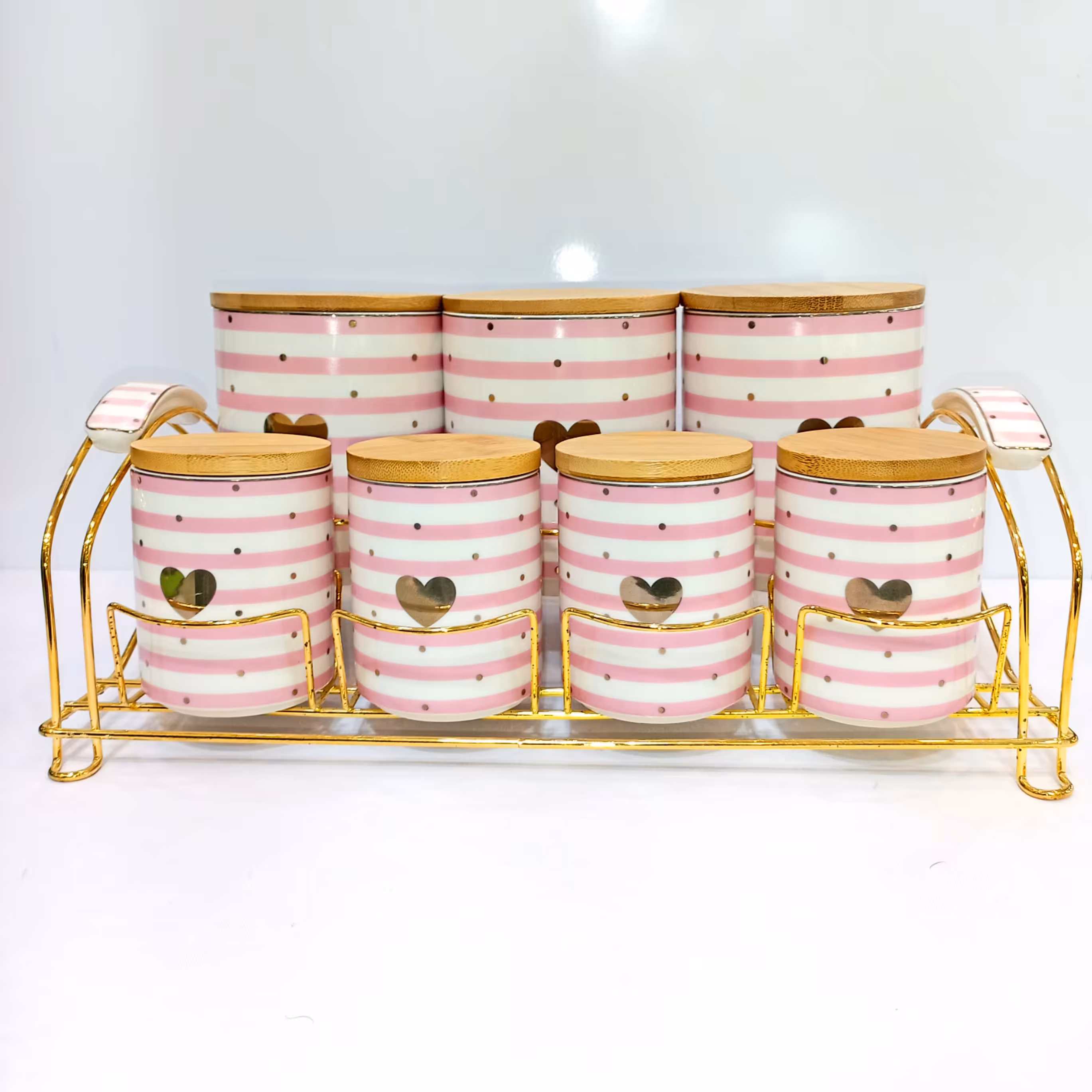 پاسماوری 7 پارچه چینی درب بامبو