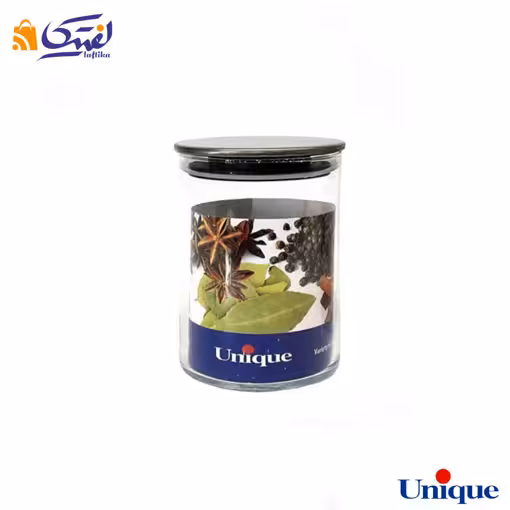 ظرف ادویه شیشه ای یونیک درب استیل 10 سانتی متری (قطر 6) UN-1287