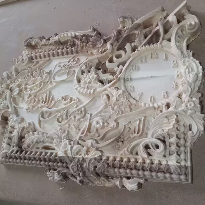 تابلو ساعت طرح وان یکاد از جنس چوب گردو  