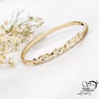 دستبند النگویی گلریز ژوپینگ با نگین اتمی کد 17781