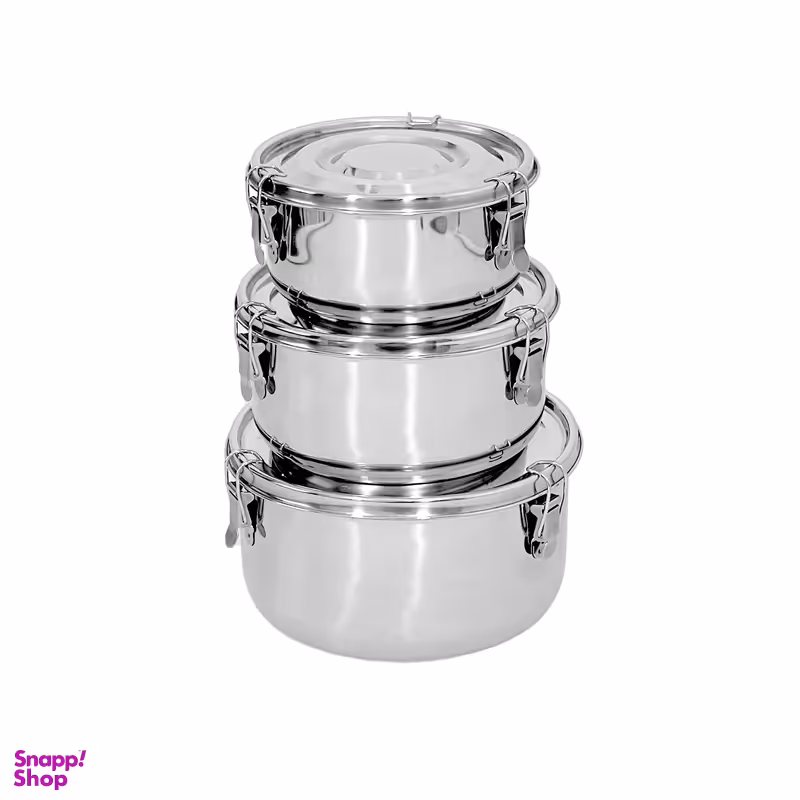 ظرف غذا استیل مدل est3 بسته 3 عددی