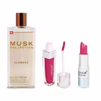پک ادو پرفیوم استاویتا مدل Glamour حجم 100میل به همراه رژ لب جامد لنسور سری 3D شماره D11 و رژ لب مایع لنسور سری Glaze شماره 03 (37894)