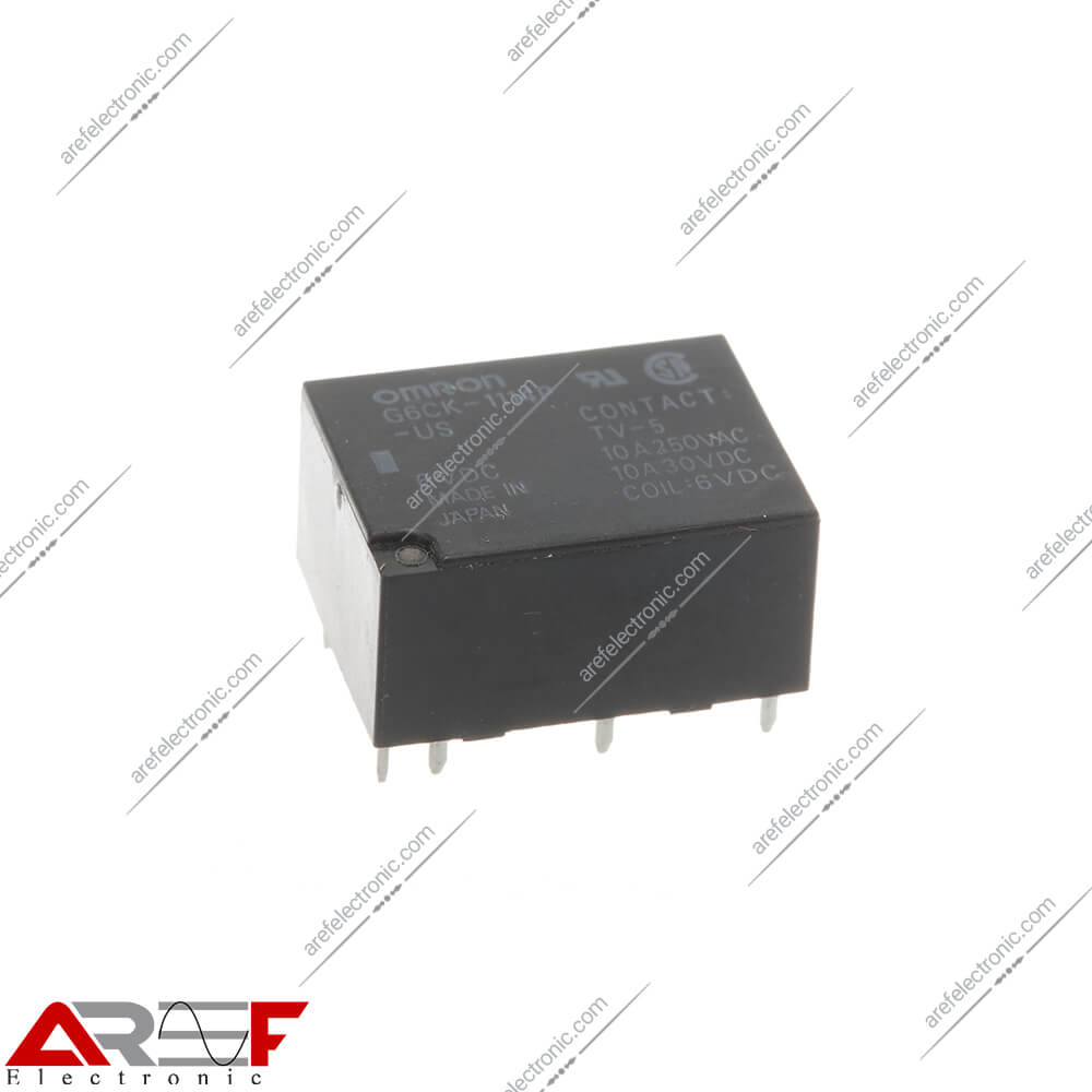 رله امرن لچ مدل G6CK-1114P-US دارای 6 ولت و 6 پین - فروشگاه عارف الکترونیک