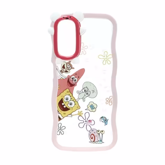 قاب گوشی کنگره ای محافظ لنز عروسکی برای Samsung A14 - طرح 177