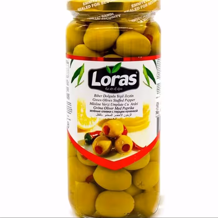 زیتون پر شده با هویج لوراس 1500 گرمی Loras