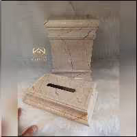 ست سطل و جا دستمال طرح سنگ کد 202