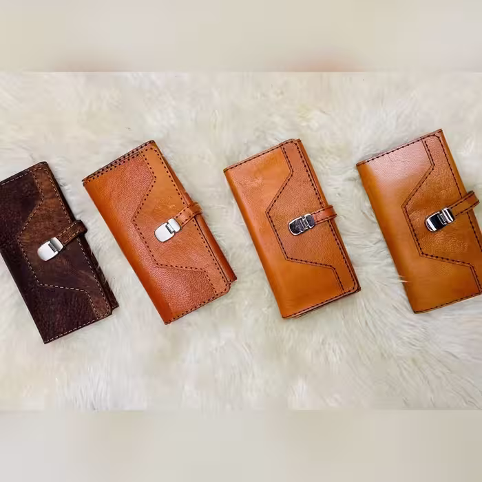 کیف پول اسپرت چرم طبیعی دست دوز