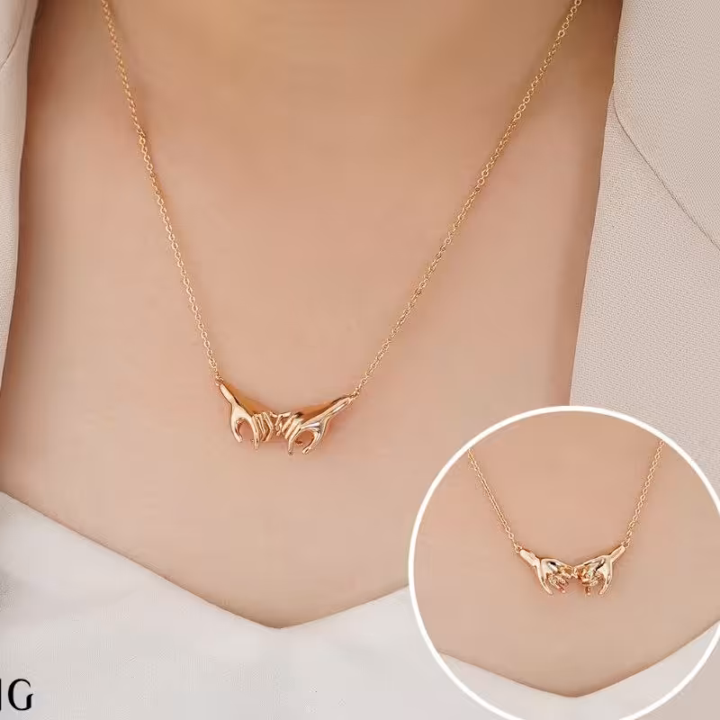 گردنبند زنانه ژوپینگ طرح دودست کد558