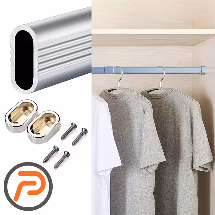 رگال لوله بیضی انتخاب دلخواه همراه با یراق نصب