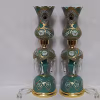 لاله شمعدان فیروزه ایی سبز شاه عباسی (جفتی)سایز کوچک اندازه 48سانت