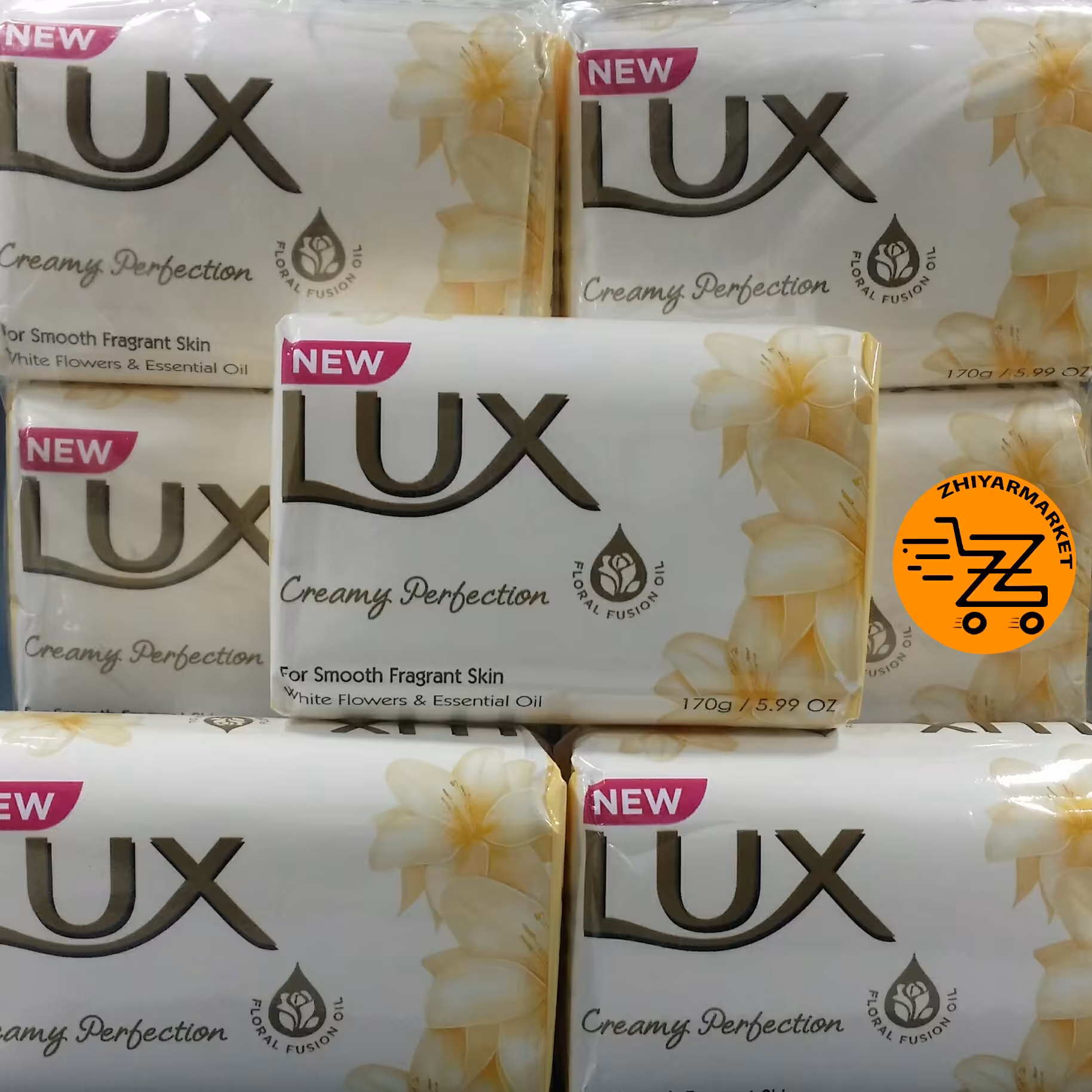 صابون لوکس 170  گرمی  Creamy Perfection  حاوی عصاره گلهای سفید ، اصلی  و درجه یک ، مناسب افراد خاص