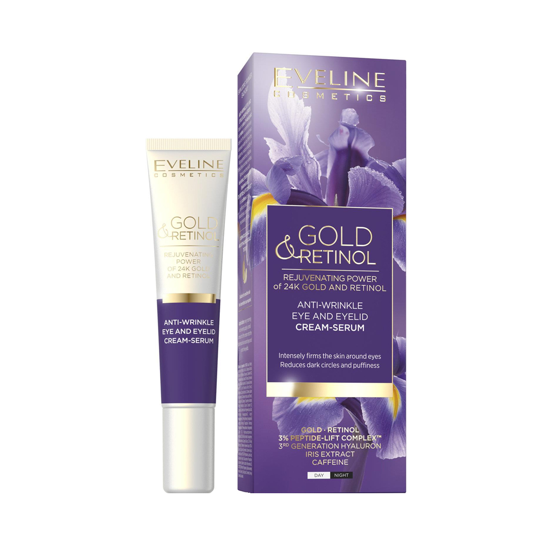 کرم سرم دور چشم و پلک ضد چروک اولاین مدل Gold & Retinol حجم 20 میلی لیتر