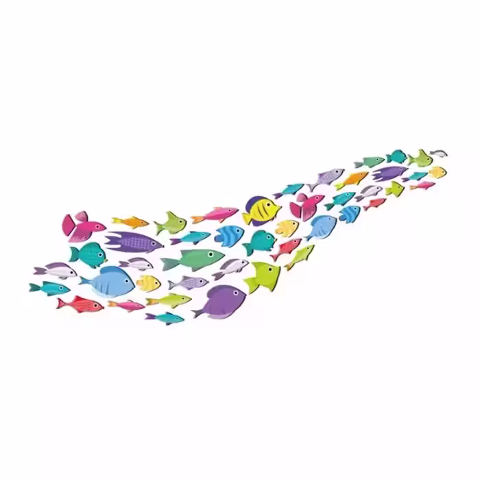 استیکر چوبی خانواده ماهی ها