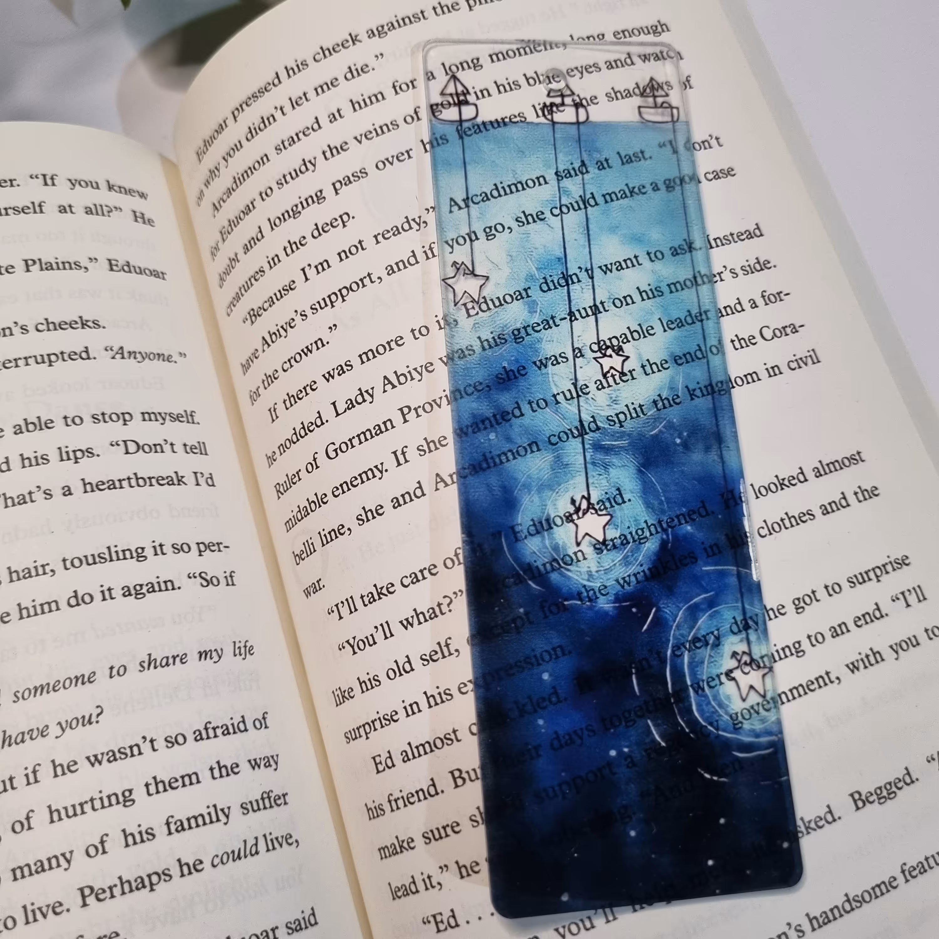 نشانک کتاب (بوک مارک) شفاف طرح 9 سایز 14 در 4.5 سانتی متر هدیه ای مناسب برای طرفدار های کتاب 