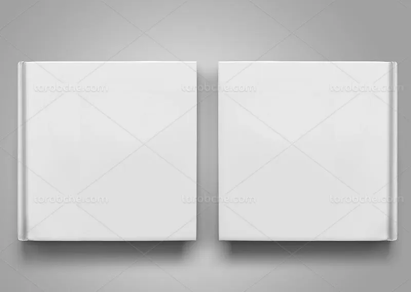 طرح موکاپ جلد کتاب مربع | گرافیک با طعم تربچه