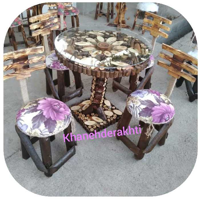 میز ناهار خوری چوبی نهارخوری روستیک میز غذاخوری جنگلی سنتی