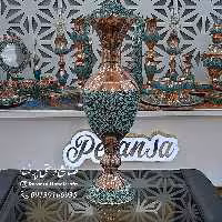سنبلدان  فیروزه کوبی و قلم زنی شده ارتفاع 65 سانتیمتر برند پرنسا