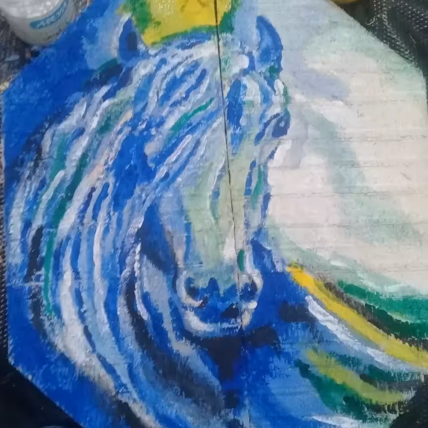  نقاشی روی چوب دوتکه