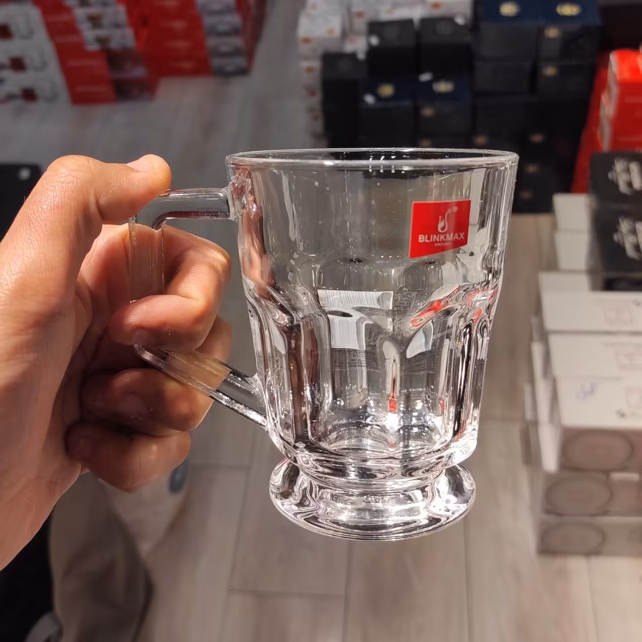 لیوان پایه دار بلوری ساخت چین شرکت بلینک مکس مدل کازابلانکا بسته شش عددی