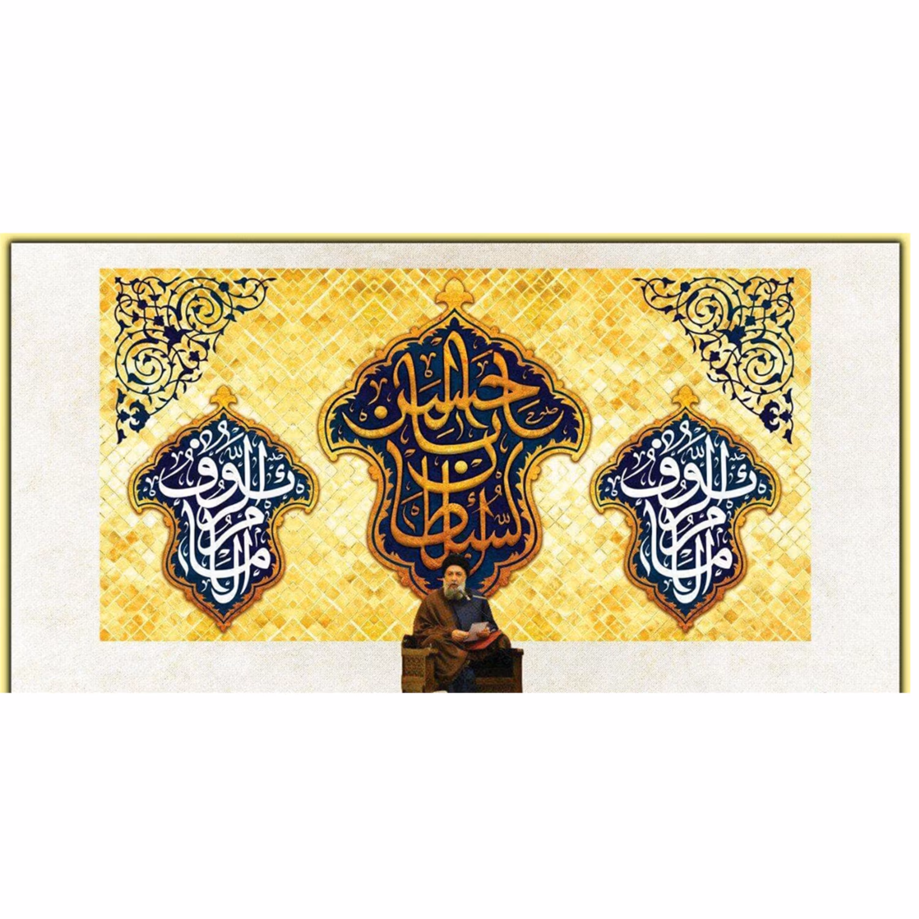 پرچم مخمل چاپ دیجیتال ولادت امام رضا علیه السلام طرح 1-4