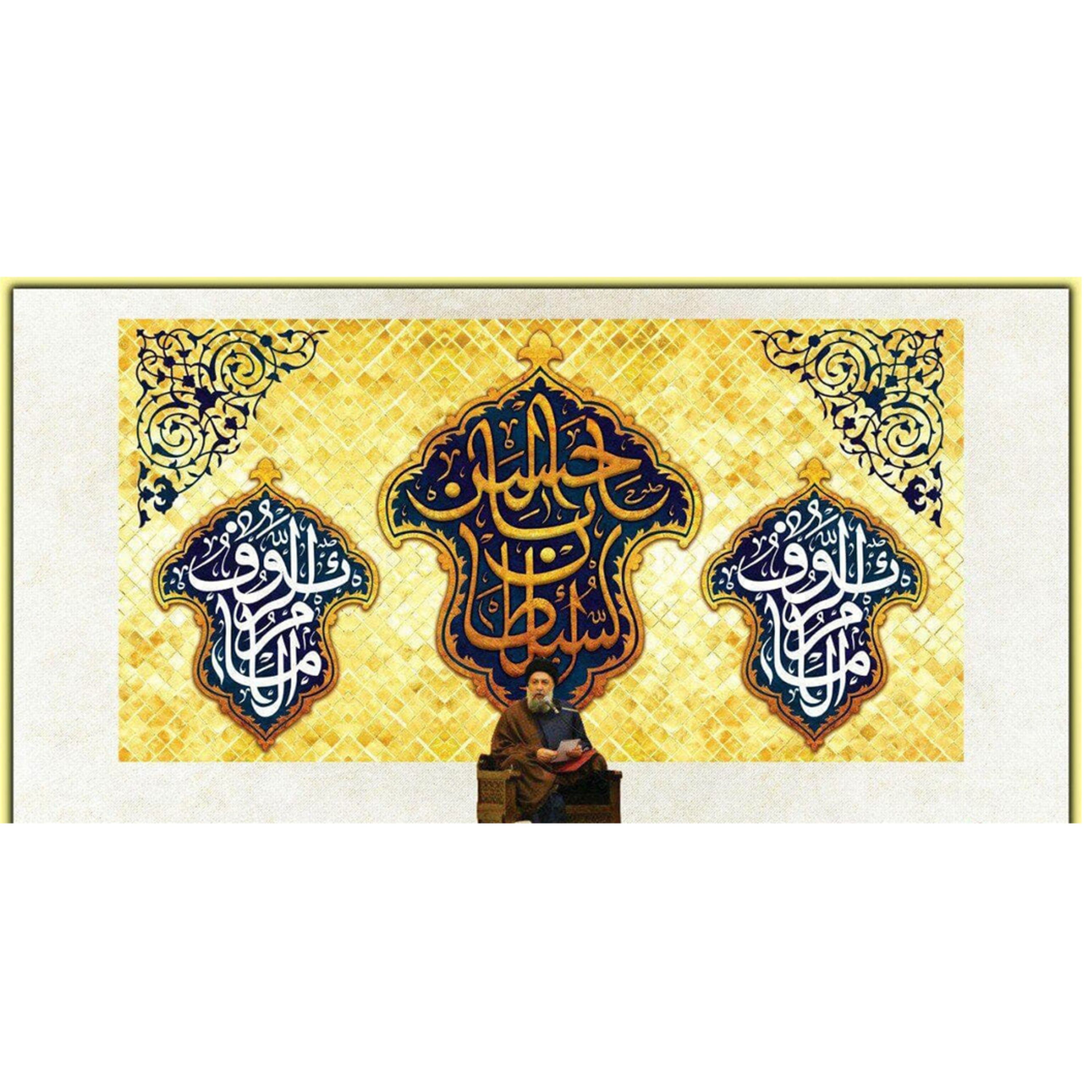 پرچم مخمل چاپ دیجیتال ولادت امام رضا علیه السلام طرح 1-4