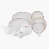 سرویس غذاخوری شهرزاد رومینا طلایی 108 پارچه چینی زرین