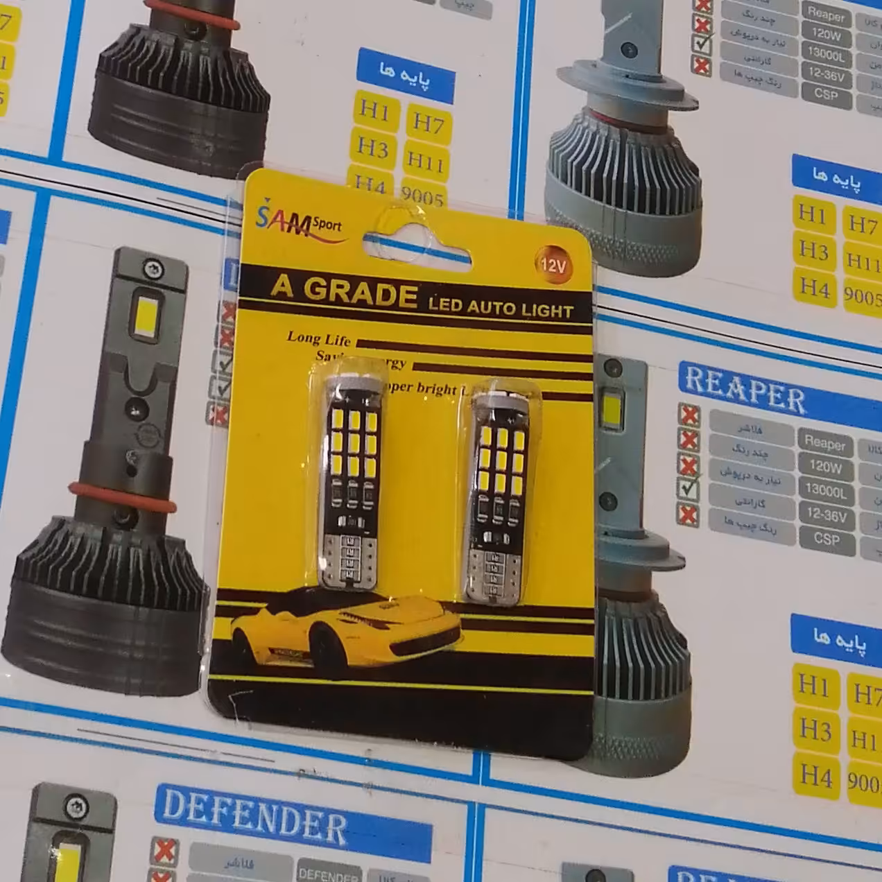 لامپ چراغ سکن رنگبندی 24 تایی پرنور