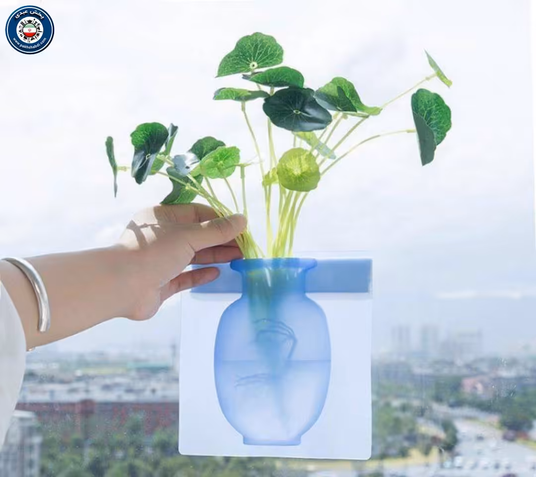 گلدان سیلیکونی چسبدار
