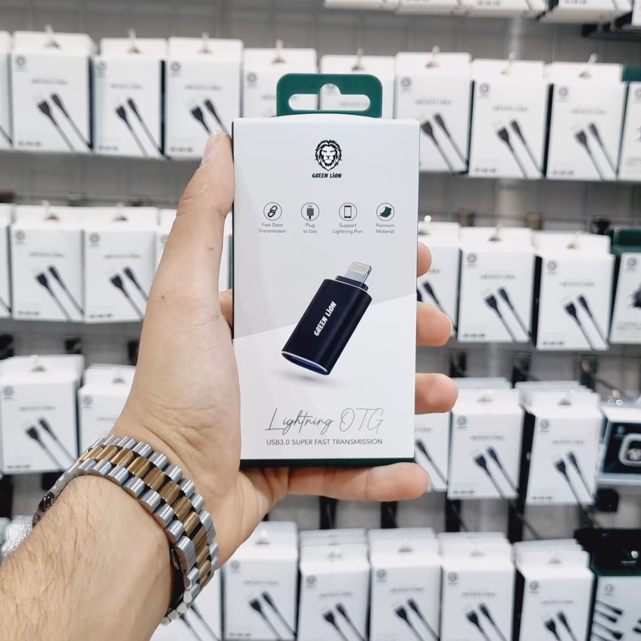 تبدیل او تی جی لایتنینگ به یو اس بی گرین با 8 ماه گارانتی  lightning to USB  otg