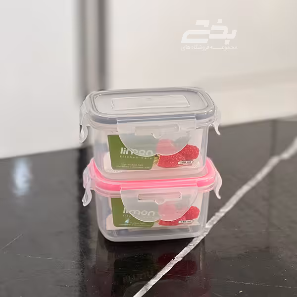 ظرف فریزری مستطیل 180 میلی لیتر لیمون