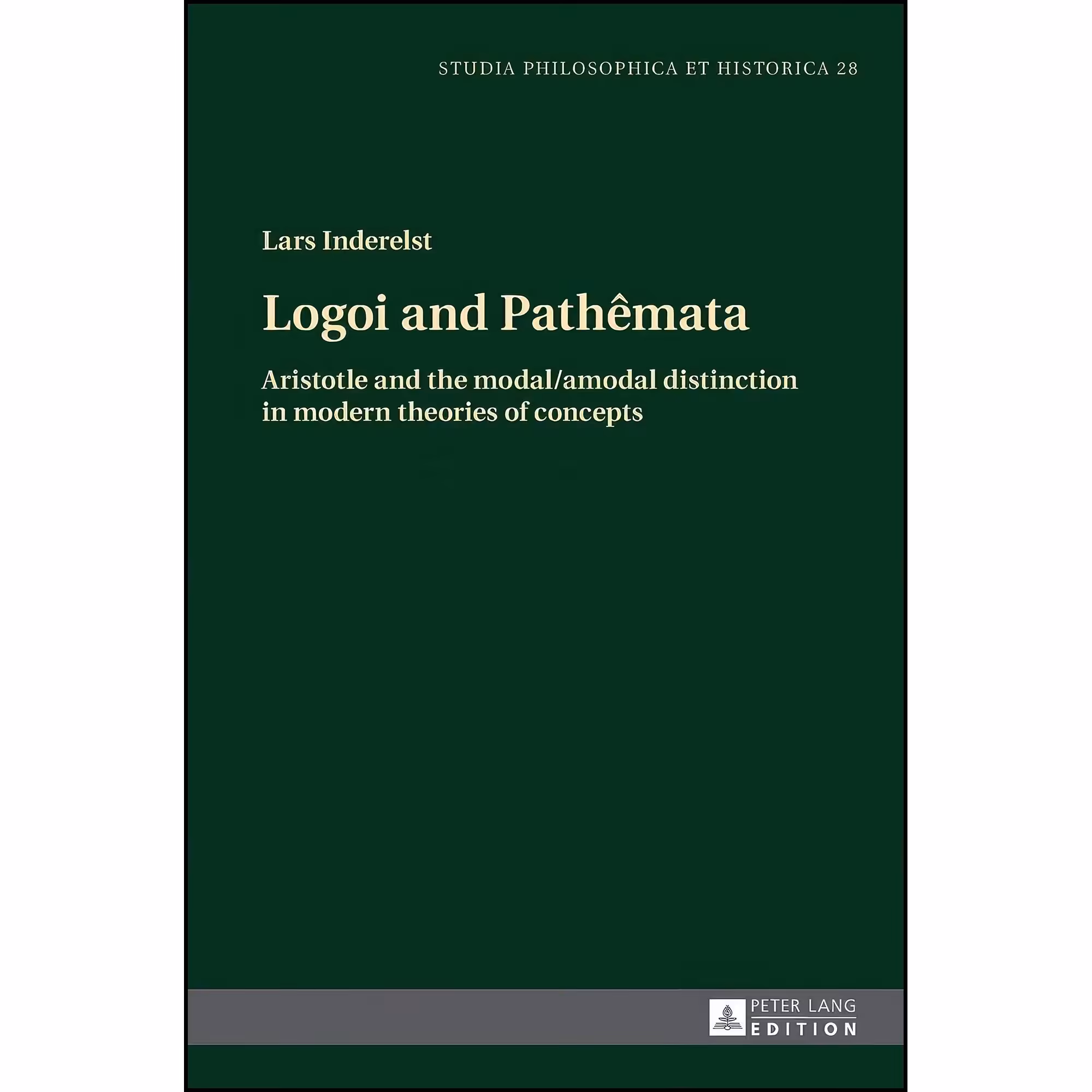 کتاب زبان اصلی Logoi and Pathemata اثر Lars Inderelst