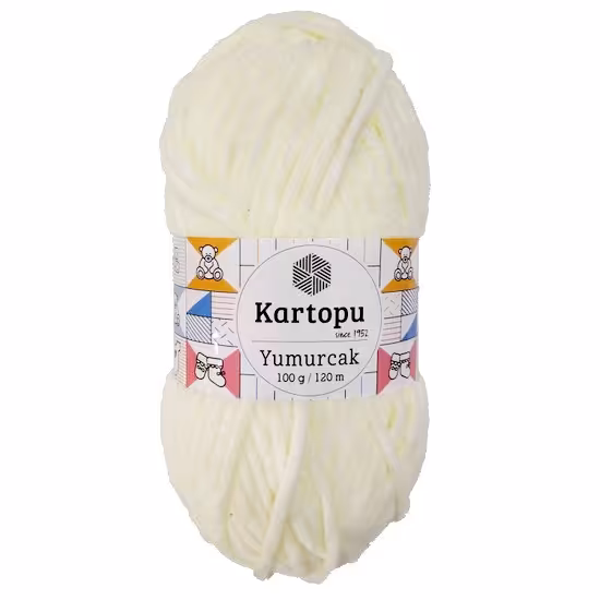 کاموا مخمل شیری ترک (100 گرمی - متراژ 120 متر)