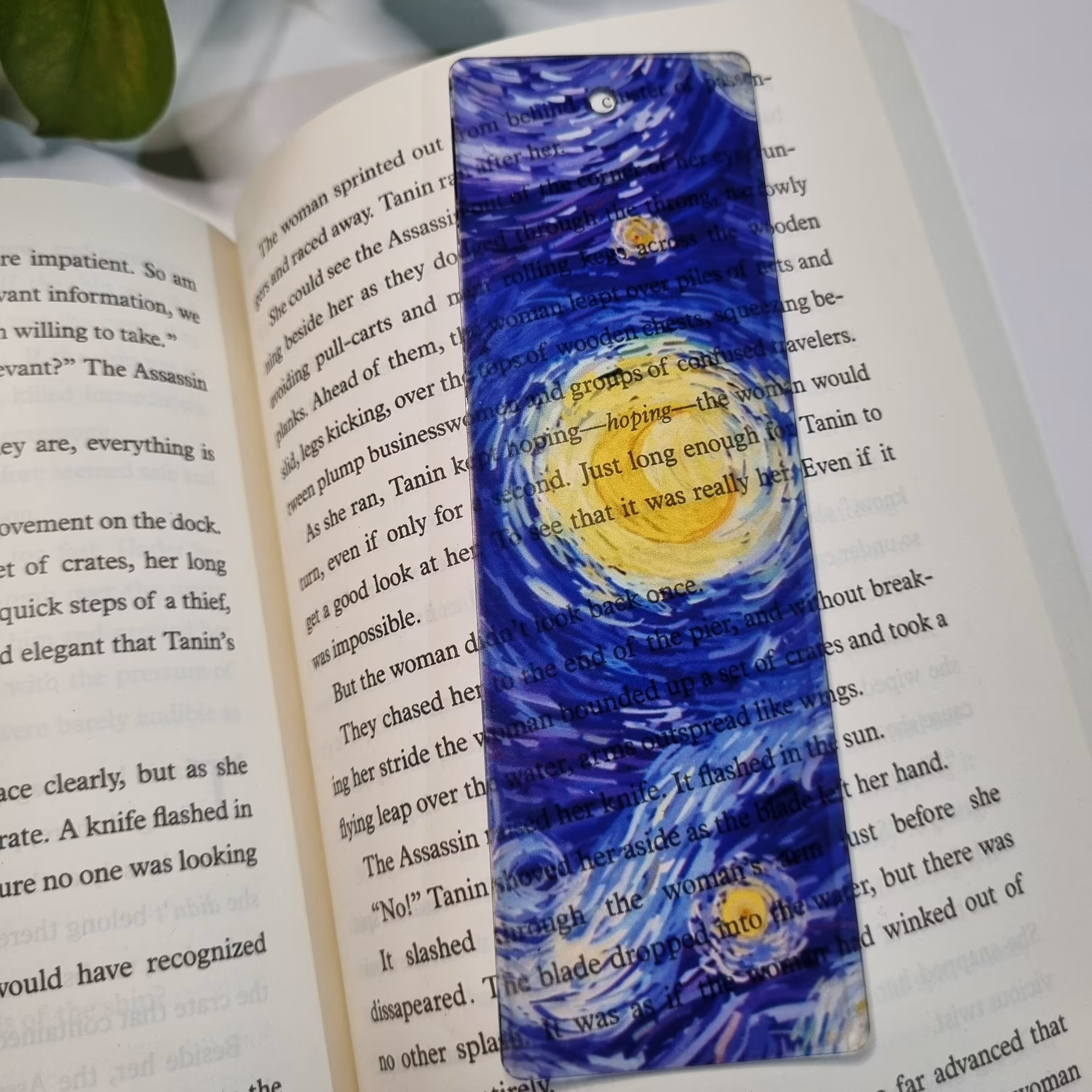 نشانک کتاب (بوک مارک) شفاف طرح 5 سایز 14 در 4.5 سانتی متر