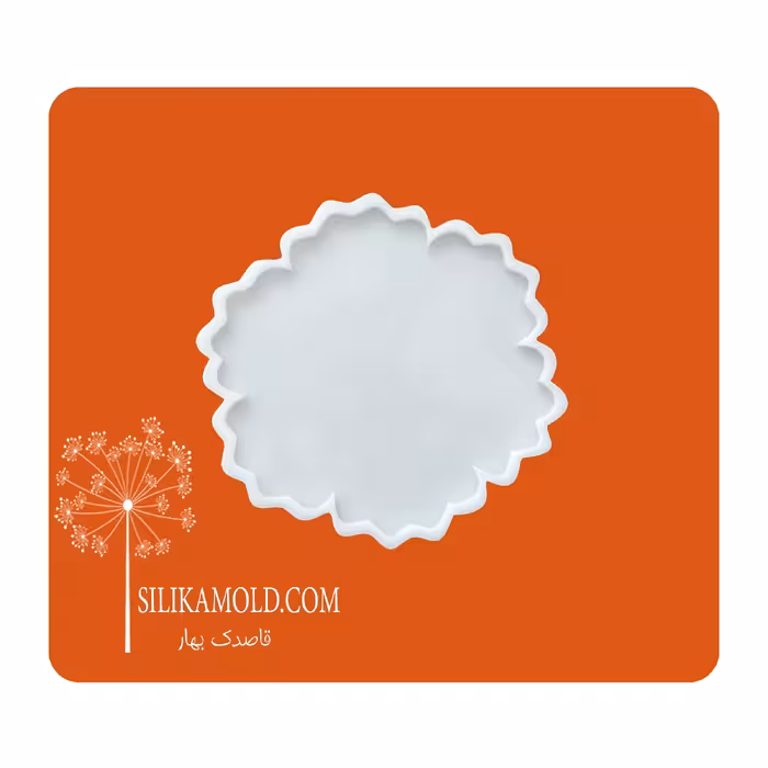 قالب سیلیکونی رزین مدل زیرلیوانی طرح گل چند پر کد CH1