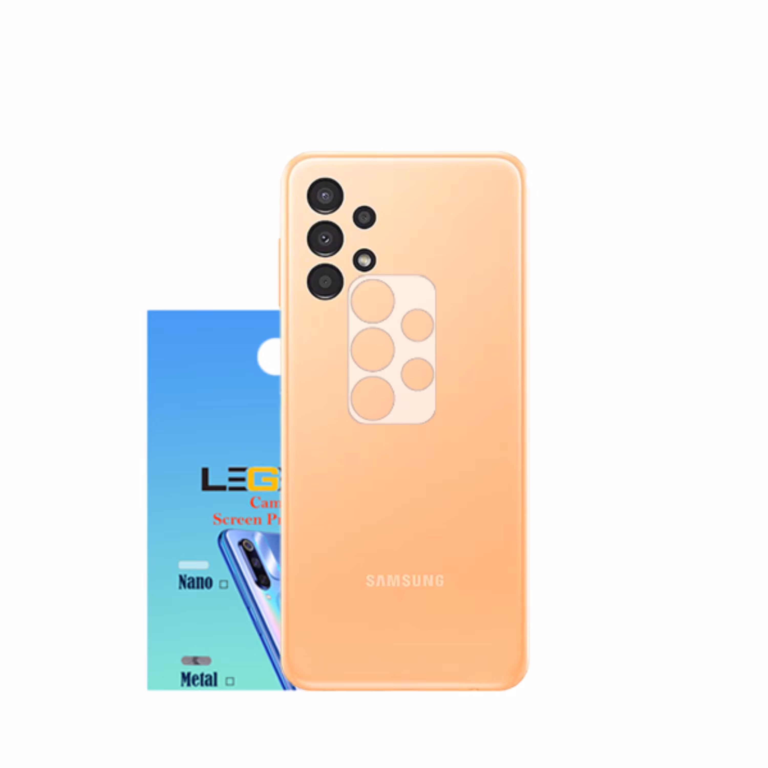 محافظ لنز دوربین لجند مدل نانو گلس مناسب برای موبایل سامسونگ Galaxy A13