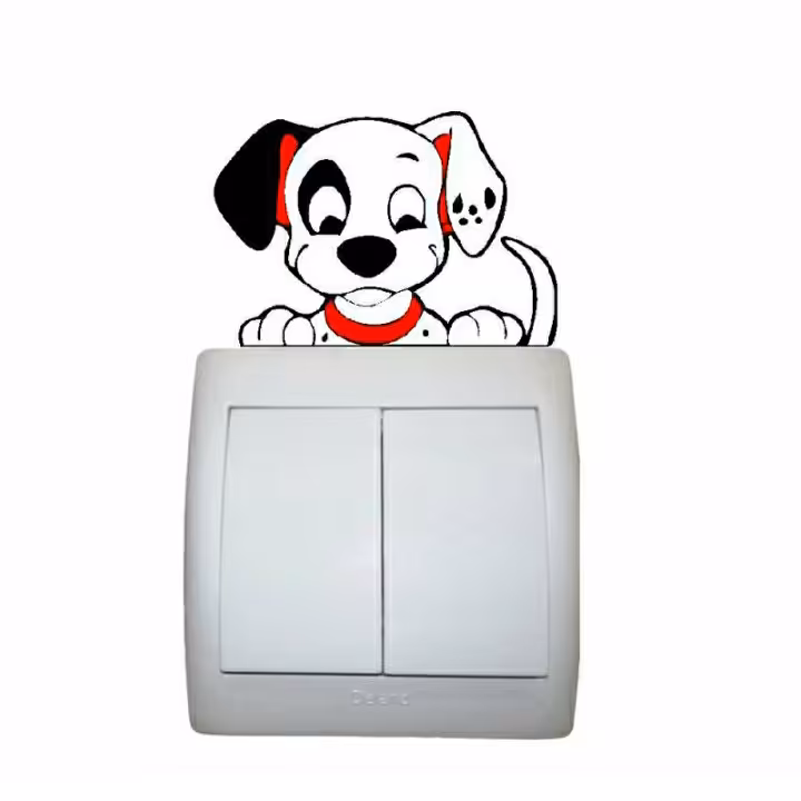 استیکر کلید و پریز مدل  سگ