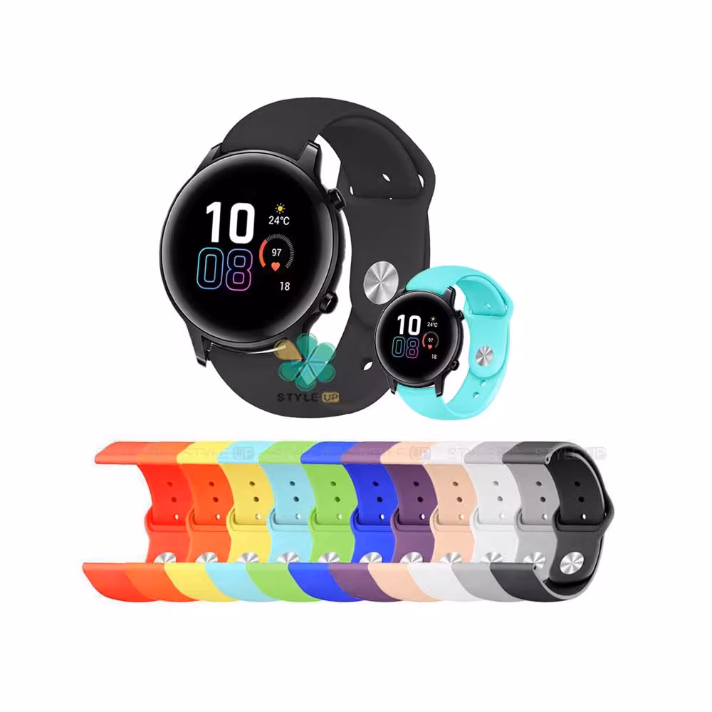 بند سیلیکونی ساعت هواوی Honor MagicWatch 2 42mm مدل دکمه ای