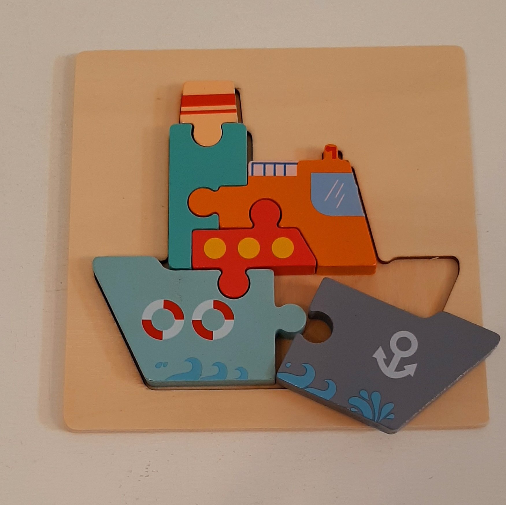 پازل چوبی طرح کشتی