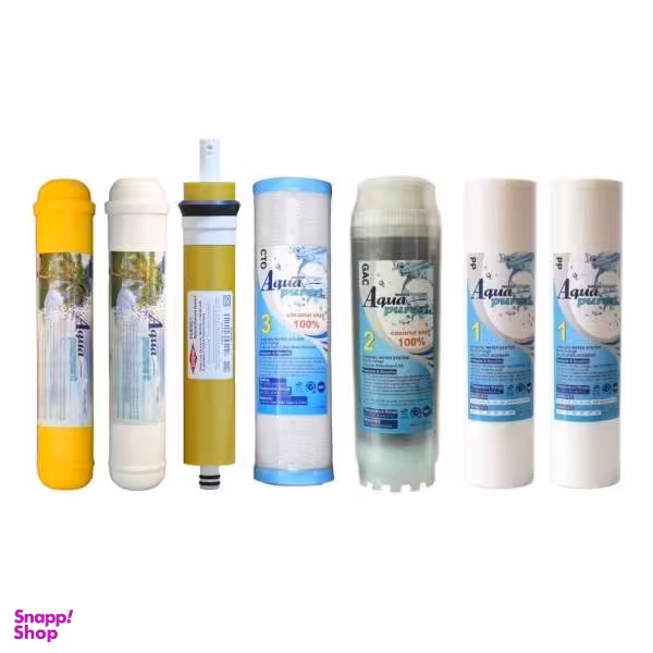 فیلتر دستگاه تصفیه کننده آب آکوا پیورست مدل AP-DOW 007 بسته 6 عددی + فیلتر ممبران فیلمتک مدل DOW
