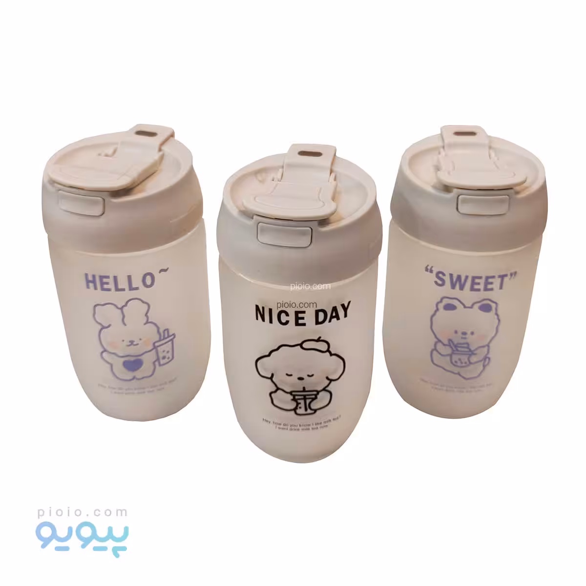 قمقمه شیشه ای مات طرح حیوانات فانتزی عمده و کارتنی