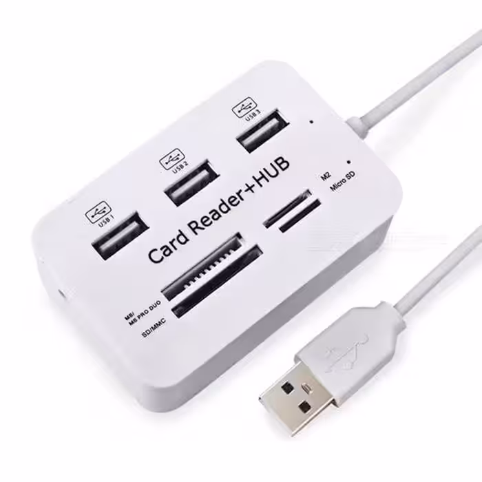 هاب آداپتورخور USB و کارت خوان فلزی کمبو مدل 015