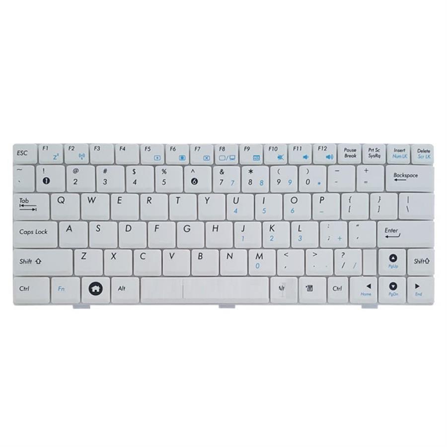 کیبورد لپ تاپ ایسوس Eee PC 1004 1005 سفید بدون فریم فلت پهن